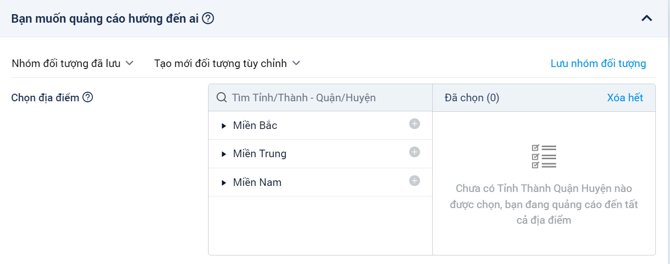 tiếp cận tệp quảng cáo