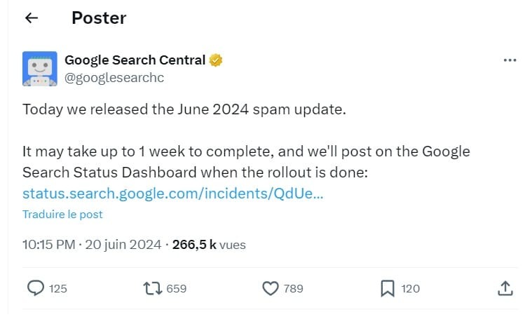 Google update spam